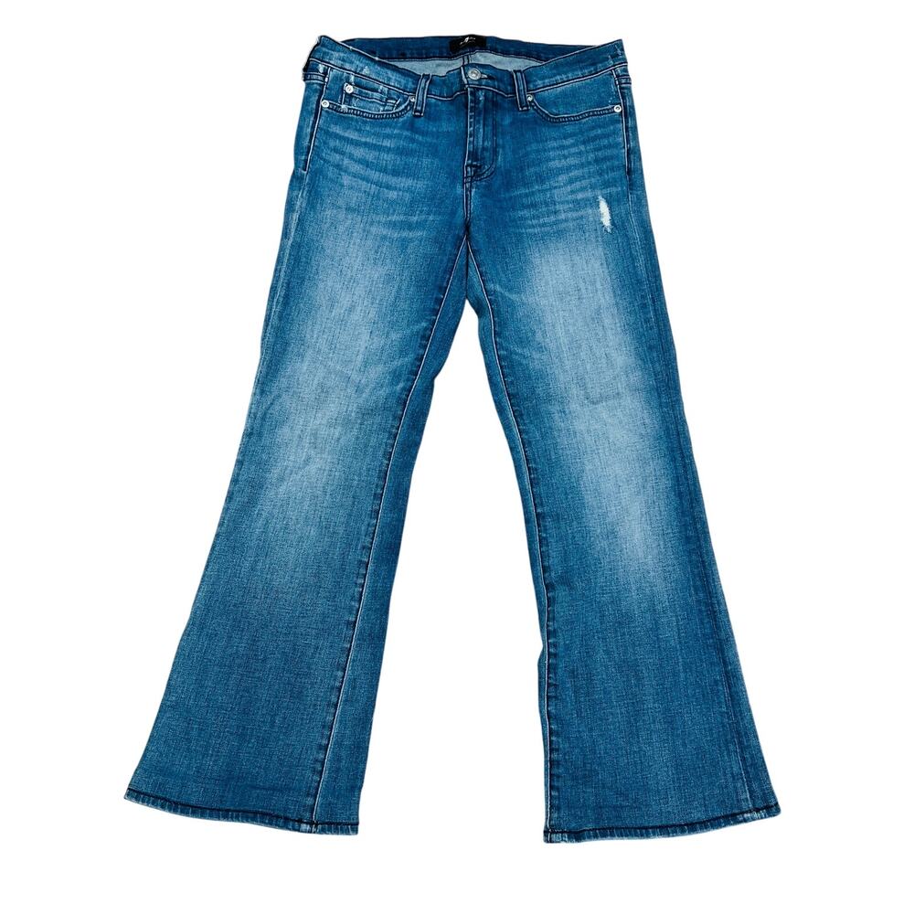 7FAM Original Bootcut Women's Jeans Low Rise Flare Size 29 Hemmed 29x27.5